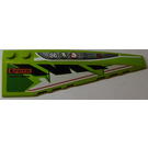 LEGO Lime Wedge 10 x 3 x 1 Double Rounded Right with 'KYOTO ZURUHNI' Sticker (50956)