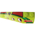 LEGO Lime Wedge 2 x 6 Double Left with Air Intakte, Yellow Triangle, Red Arrow (41748 / 45040)