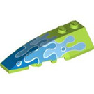 LEGO Lime Wedge 2 x 6 Double Left with Water Splash (41748 / 88209)