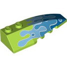 LEGO Lime Wedge 2 x 6 Double Right with Water Splash (41747 / 88207)