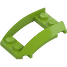 LEGO Lime Wedge 4 x 3 Curved with 2 x 2 Cutout (47755)