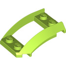 LEGO Lime Wedge 4 x 3 Curved with 2 x 2 Cutout (47755)