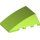 LEGO Lime Wedge 4 x 4 Triple Curved without Studs (47753)