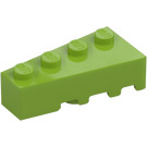 LEGO Lime Wedge Brick 2 x 4 Left (41768)