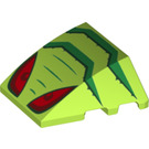 LEGO Lime Wedge Curved 3 x 4 Triple with Snake Red Eyes (36819 / 64225)