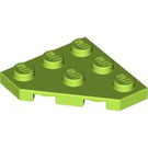LEGO Limoen Wig Plaat 3 x 3 Hoek (2450)