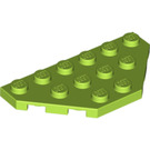 LEGO Lime Wedge Plate 3 x 6 with 45º Corners (2419 / 43127)
