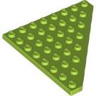 LEGO Lime Cuneo Piastra 8 x 8 Angolo (30504)