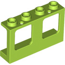 LEGO Lime Window Frame 1 x 4 x 2 with Hollow Studs (61345)