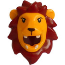 LEGO Lion Costume Head Cover with Dark Red Mane