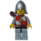 LEGO Leeuw Ridder, Helm met nekbeschermer, Quiver, Open Grijns Minifiguur