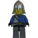 LEGO Lion Knight with Blue and Gray Tunic and Neck Protector Helmet, Worried Expression Minifigure