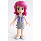 LEGO Livi, Friends, Flat Silver Layered Skirt, Medium Lavender Vest