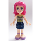 LEGO Livi with Dark Blue Layered Skirt and Gold Sequined Halter Top Minifigure