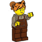 LEGO Logging Railway Woman - Orange Hair Minifigure