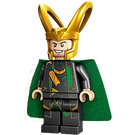 LEGO Loki с Pearl Dark Сив Костюм и Плат нос Минифигурка