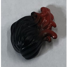 LEGO Long Wavy Hair Swept to Left with Red Highlights (73272)