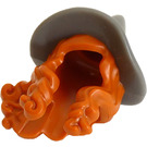 LEGO Long Wavy Hair with Dark Stone Gray Witch Hat (104255)