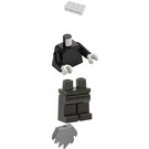 LEGO Lord Voldemort Minifiguur met Glow in the dark groen hoofd en Medium steengrijs cape