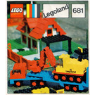 LEGO Low loader with 4 wheel excavator 681