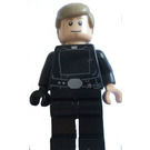 LEGO Luke Skywalker med Jedi Master Utstyrsel och Slät Hår (Smile / Stern) Minifigur