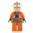 LEGO Luke Skywalker mit Pilot Outfit mit Dark Stone Grau Hüften und Printed Der Rücken Minifigur