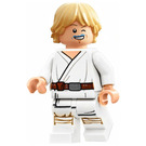 LEGO Luke Skywalker with Tatooine Outfit with White Legs and Blue Milk Moustache  Minifigure