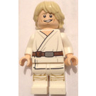 LEGO Luke Skywalker with Tatooine Outfit with White Legs (Grin / Scowl) Minifigure