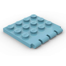 LEGO Maersk Blauw Scharnier Plaat 4 x 4 Voertuig Roof (4213)