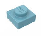 LEGO Maersk Blue Plate 1 x 1 (3024 / 30008)