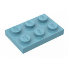 LEGO Maersk Blue Plate 2 x 3 (3021)