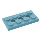 LEGO Maersk Blauw Technic Plaat 2 x 4 met Gaten (3709)