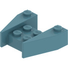 LEGO Maersk Blue Wedge 3 x 4 without Stud Notches (2399)