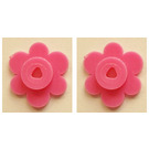 LEGO Magenta 4 Flower Heads on Sprue (3742 / 56750)