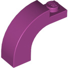 LEGO Magenta Arch 1 x 3 x 2 with Curved Top (6005 / 92903)
