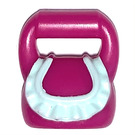 LEGO Magenta Tas Rond met Ruffle met Licht Aqua (15854 / 93090)