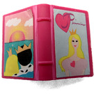 LEGO Magenta Book 2 x 3 met Princess en Sunset Sticker (33009)