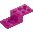 LEGO Magenta Brakett 2 x 5 x 1.3 med Hull (11215 / 79180)