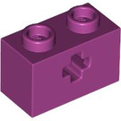 LEGO Magenta Brique 1 x 2 avec Essieu Trou (ouverture '+' et tube inférieur) (31493 / 32064)