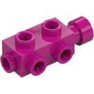 LEGO Magenta Steen 1 x 2 x 0.7 met Noppen aan Zijkanten (4595)