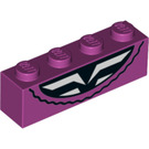 LEGO Magenta Steen 1 x 4 met Neck (3010 / 79132)