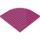 LEGO Magenta Brick 16 x 16 Round Corner (33230)