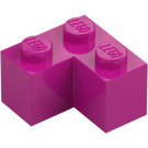 LEGO Magenta Klods 2 x 2 Hjørne (2357)