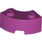 LEGO Magenta Backstein 2 x 2 Runden Ecke mit Bolzenkerbe und verstärkter Unterseite (85080)