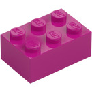 LEGO Magenta Kostka 2 x 3 (3002)