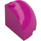 LEGO Magenta Kloss 3 x 3 x 2 Rund Fjerdedel (88293)