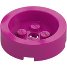 LEGO Magenta Cegła 4 x 4 Okrągły z Recessed Centrum (68325)