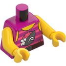 LEGO Magenta ženský Pirát Řidič Minifigurka Trup (973 / 76382)