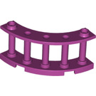 LEGO Magenta Gjerde Spindled 4 x 4 x 2 Fjerdedel Rund med 2 knotter (30056)