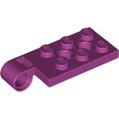 LEGO Magenta Hinge Plate Top 2 x 4 with 6 Studs and 2 Pin Holes (43045)